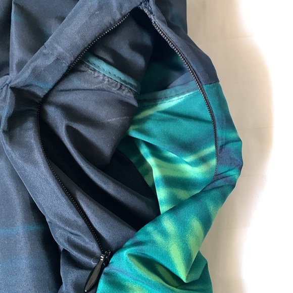 Marni Italian deep blue to bright green bateau neck tucked waist dress EUC - Picture 4 of 10